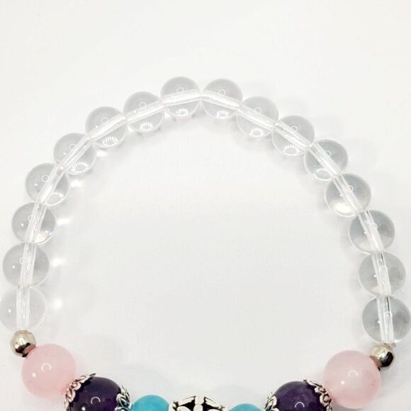 Elephant Lover Natural Stone Beaded Stretch Bracel - Picture 6 of 9